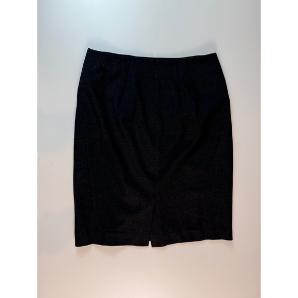 Ann Taylor Charcoal Grey Skirt Suit Set Wide Lapel Blazer Pencil Skirt Size 8 - Picture 12 of 12